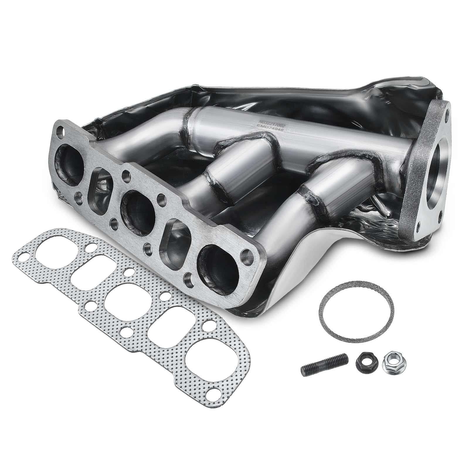 A-Premium Right Exhaust Manifold W/Gasket, Stud & Nuts - DOHC 6Cyl 4.0L - Compatible with Nissan Vehicles - Frontier 05-19, NV1500 12-21, NV2500 12-21, NV3500 12-21, Pathfinder 05-12, Xterra 05-15