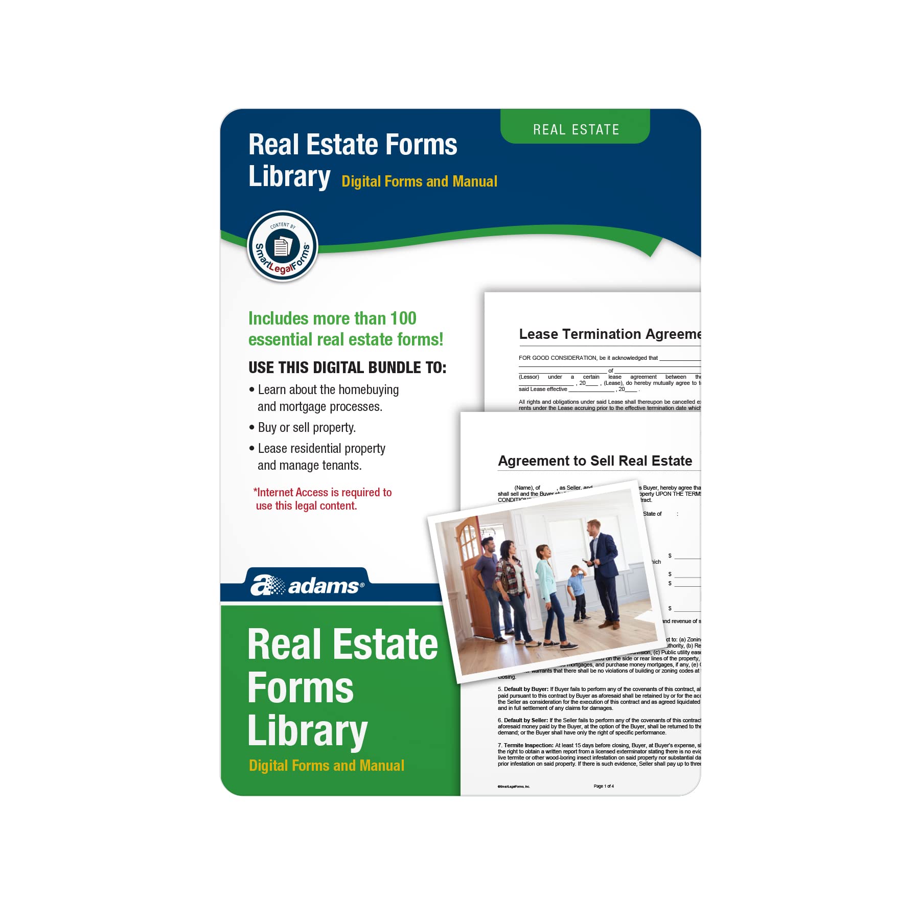 Amazon.com : Adams Real Estate Forms Library, Downloadable Product Details  on Packaging (SS502) : Legal Forms : Office Products