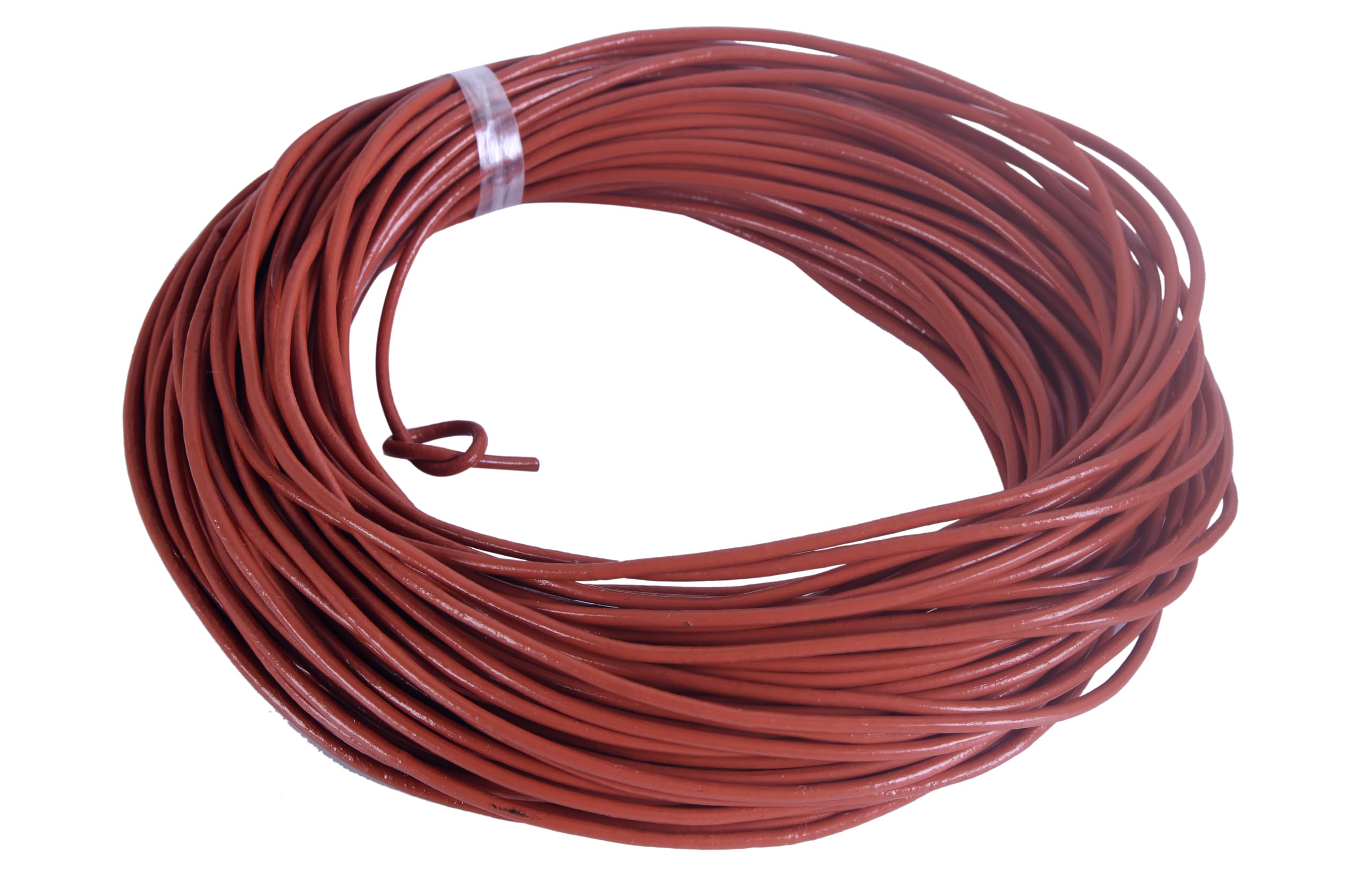 Cordon en cuir véritable 2mm marron clair souple et résistant pour bijoux durables