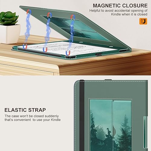 Miniatura 6 de MoKo Case for 10.2" Tienda Kindle Scribe 2022 Release-1st Generation, Slim PU Shell Leather Cover Case with Auto-WakeSleep for Kindle Scribe