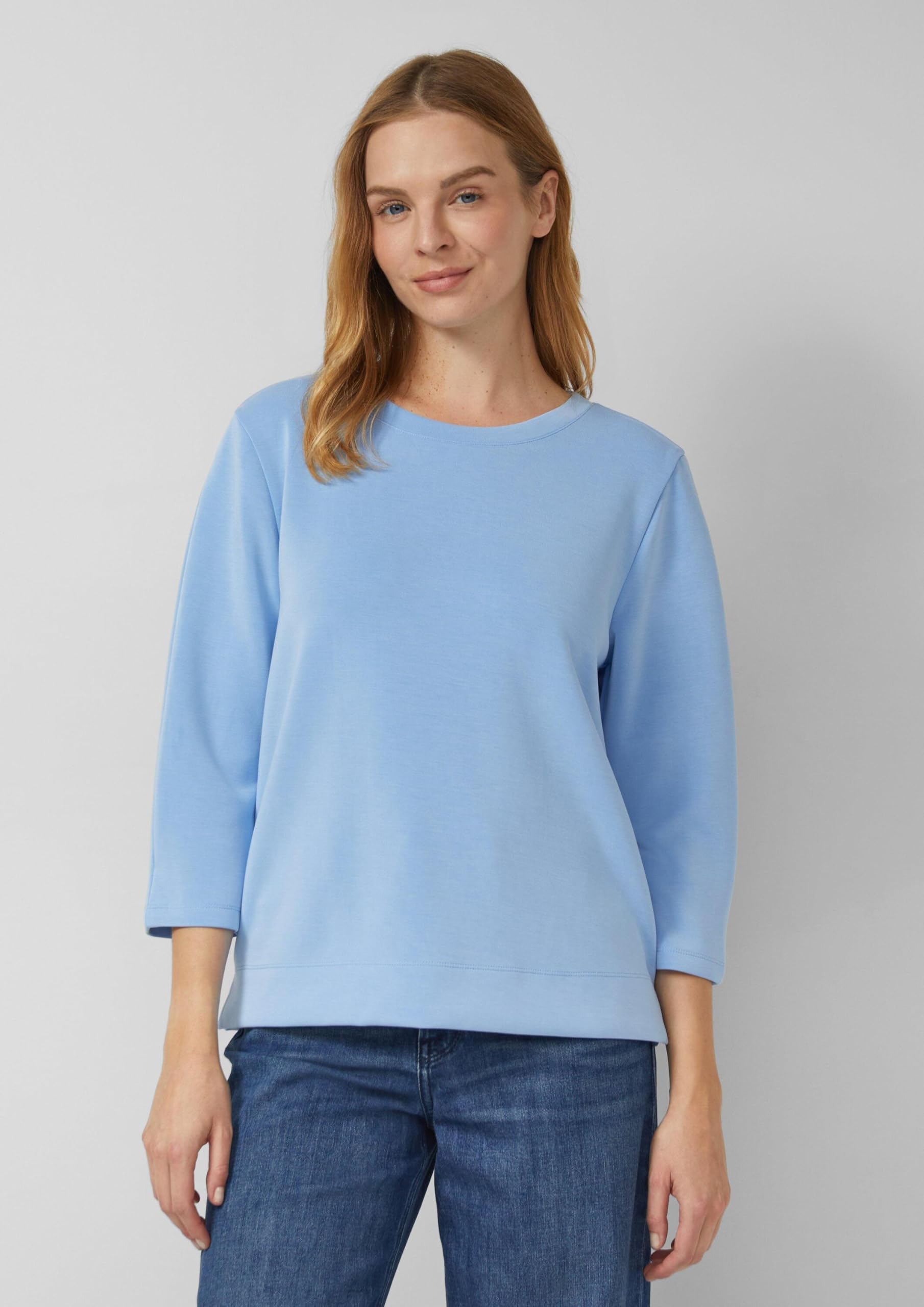 s.Oliver Sweatshirt aus Scuba mit 3/4-Arm