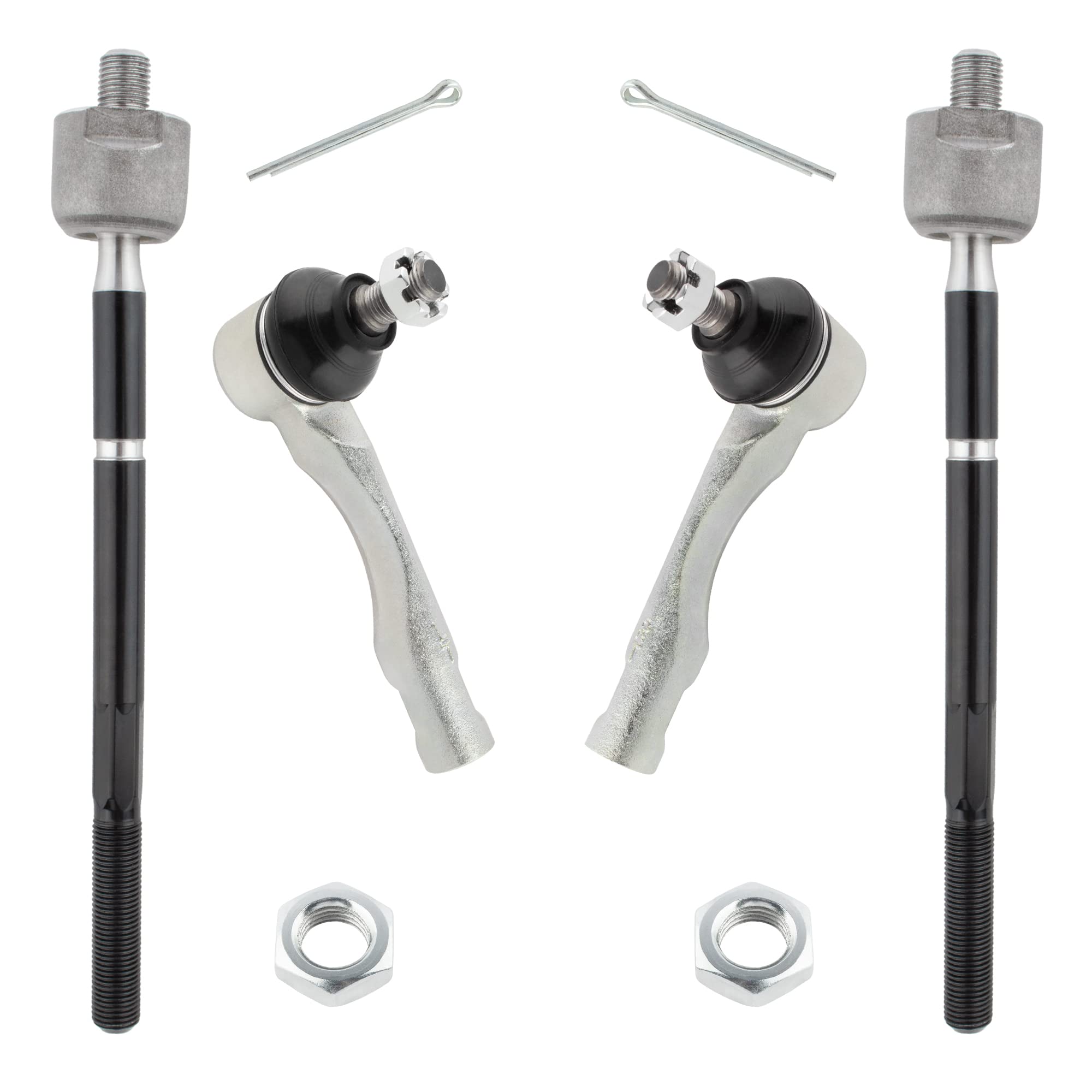 アクセサリー I.S Amazon.com: BOXI (Set of 4) Front Inner & Outer Tie Rods Fit