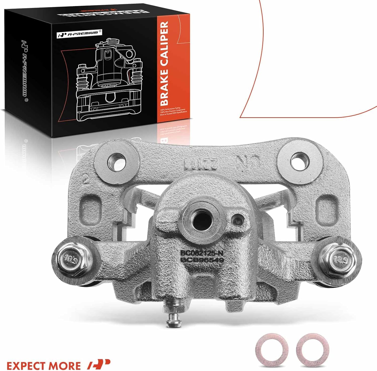 A-Premium Disc Brake Caliper Assembly with Bracket Compatible with Select Kia Models - Rondo 2009 2010 2011 2012, L4 2.4L/V6 2.7L - Rear Left Driver Side