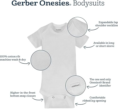 Miniatura 4 de Onesies Brand, Unisex Baby, 6-Pack Long Sleeve Bodysuits