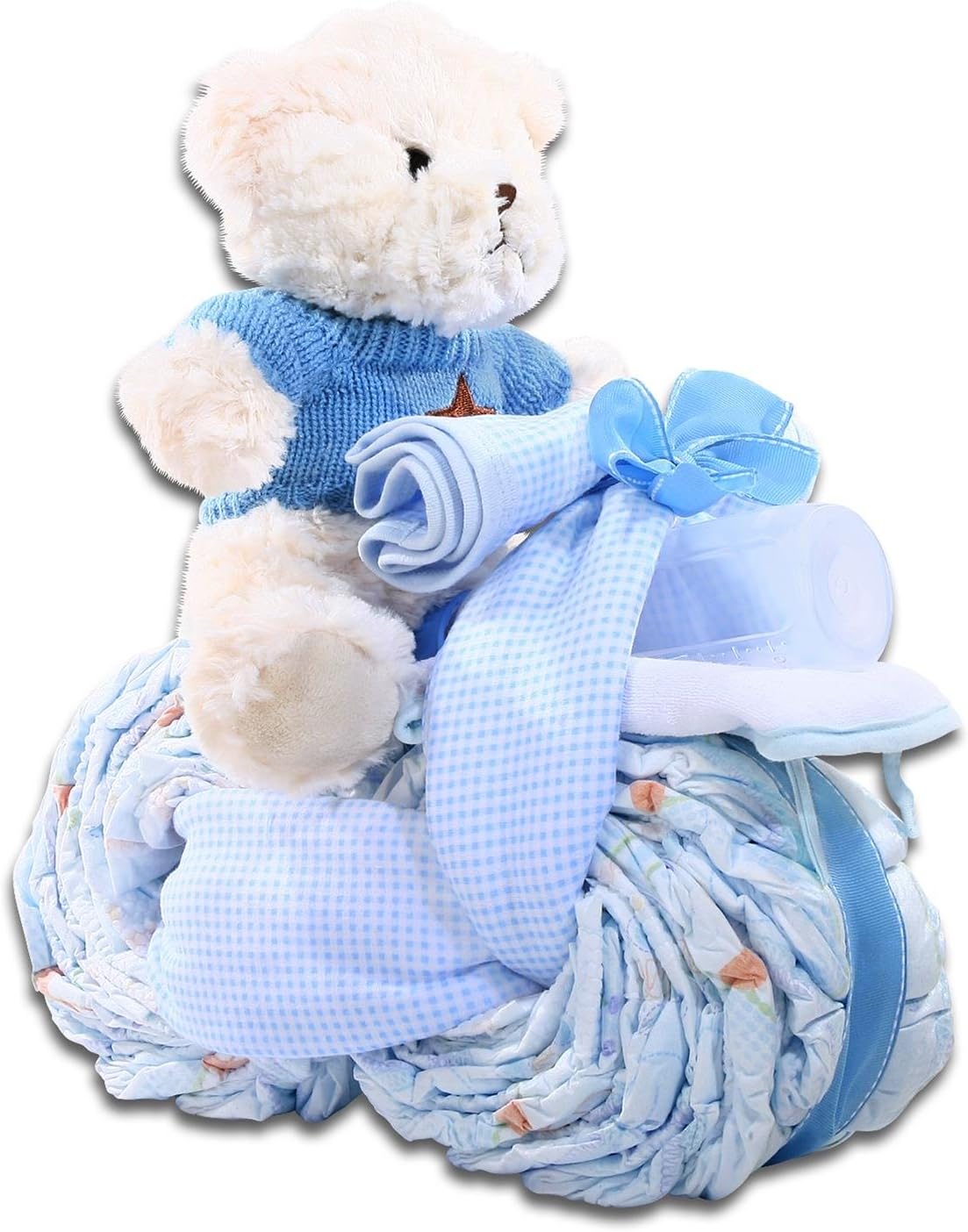Motorcycle Diaper Cake, Blue
