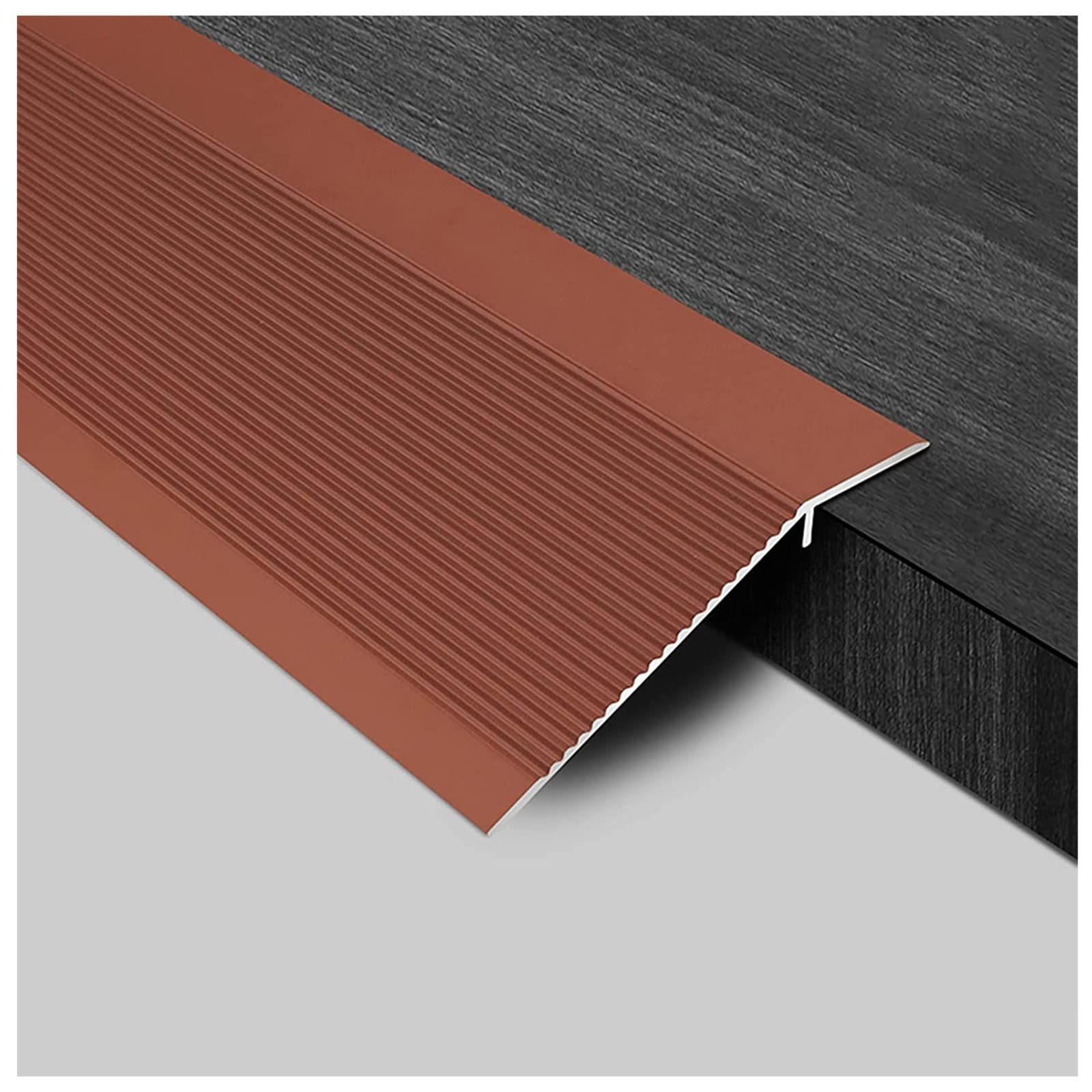 Remys Rose Gold Lightweight Floor Divider Strip Carpet To Tile,T-Molding Flooring Transition Strip, Gap Connecting Floor Bar For Sliding Doors Doorway(,Long 110Cm/43.3In)