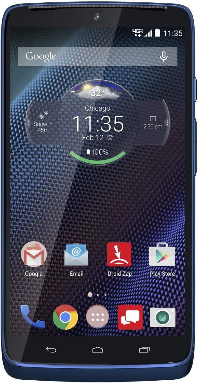 Motorola DROID Turbo - 32GB Android Smartphone - Verizon Unlocked - Blue Ballistic (Renewed)