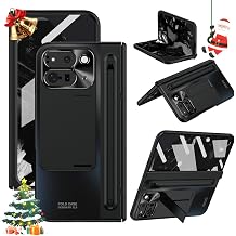 Miimall for Google Pixel 9 Pro Fold Case with S Pen, [Hinge Protection] [Built-in Screen Protector] [Kickstand], Hard PC Slim Anti-Drop All-Inclusive Protective Cover for Pixel 9 Pro Fold-Black