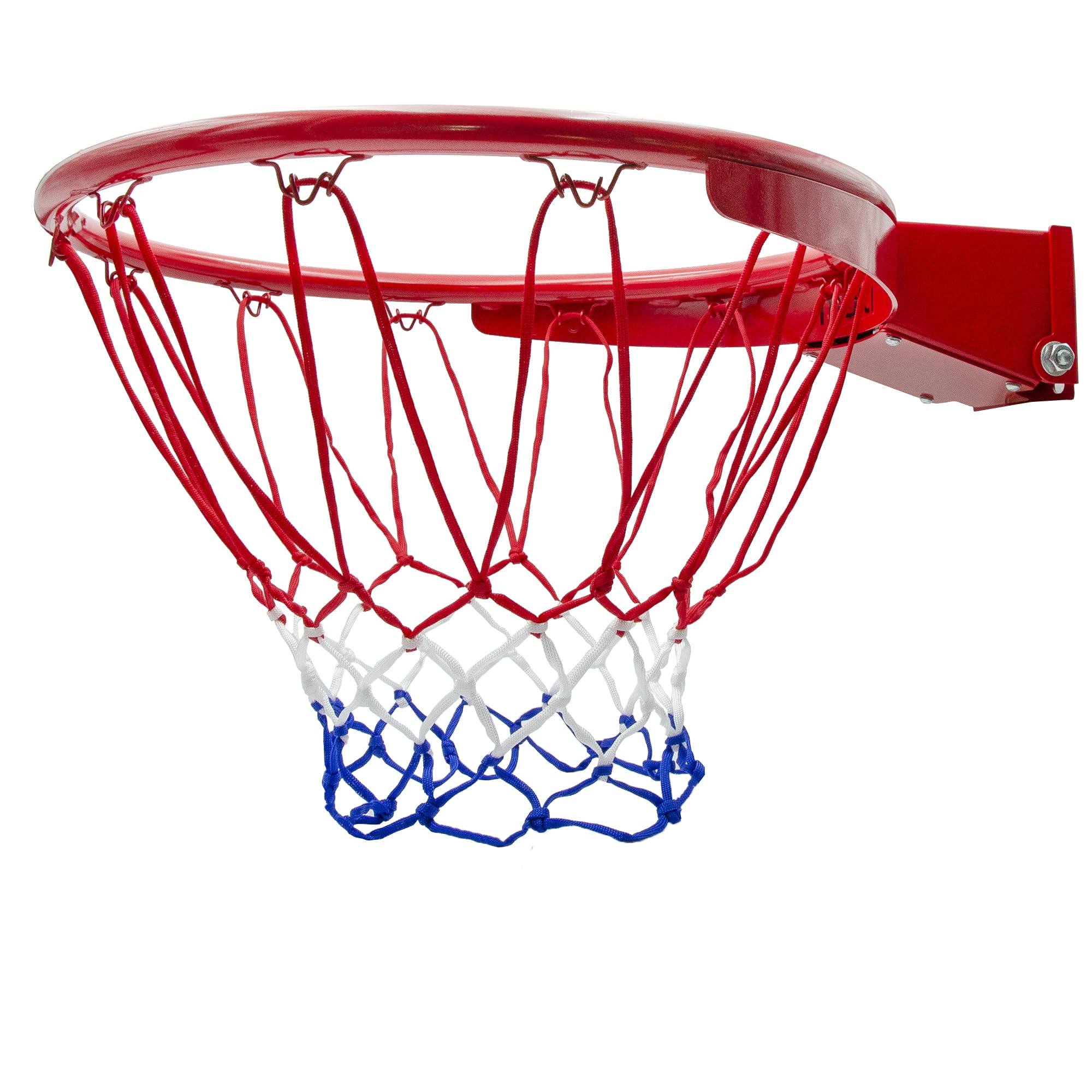Canasta de baloncesto exterior montaje pared 45 cm anillo con red mecanismo basculante muelles certificados