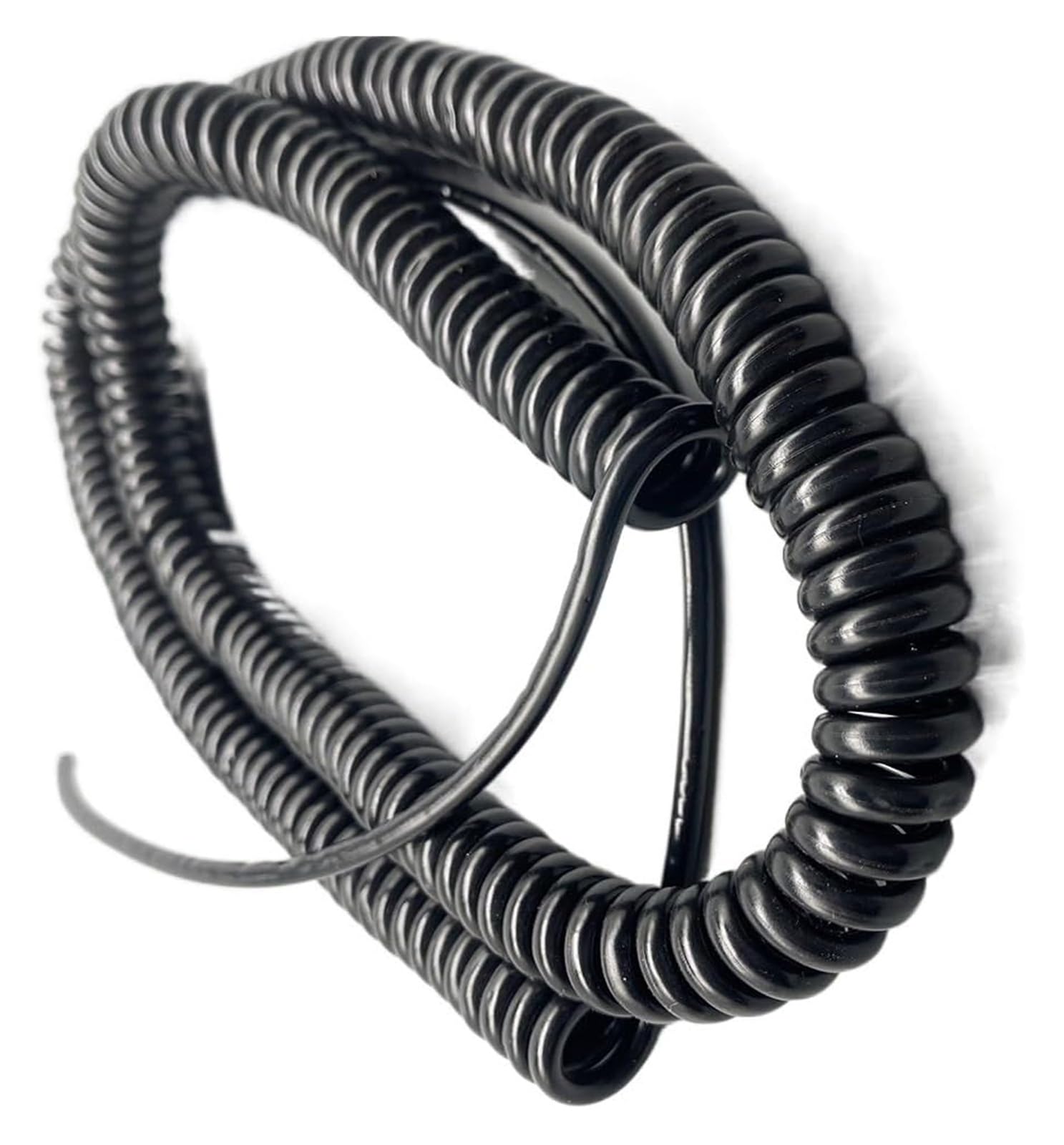 Kabel telefoniczny Przewód zasilający spiralny, elastyczny, sprężynowy, 24AWG, zwijany, 0,2 mm, 4-żyłowy, miedziany, rozciągany(Stretch 1.25 Meters)