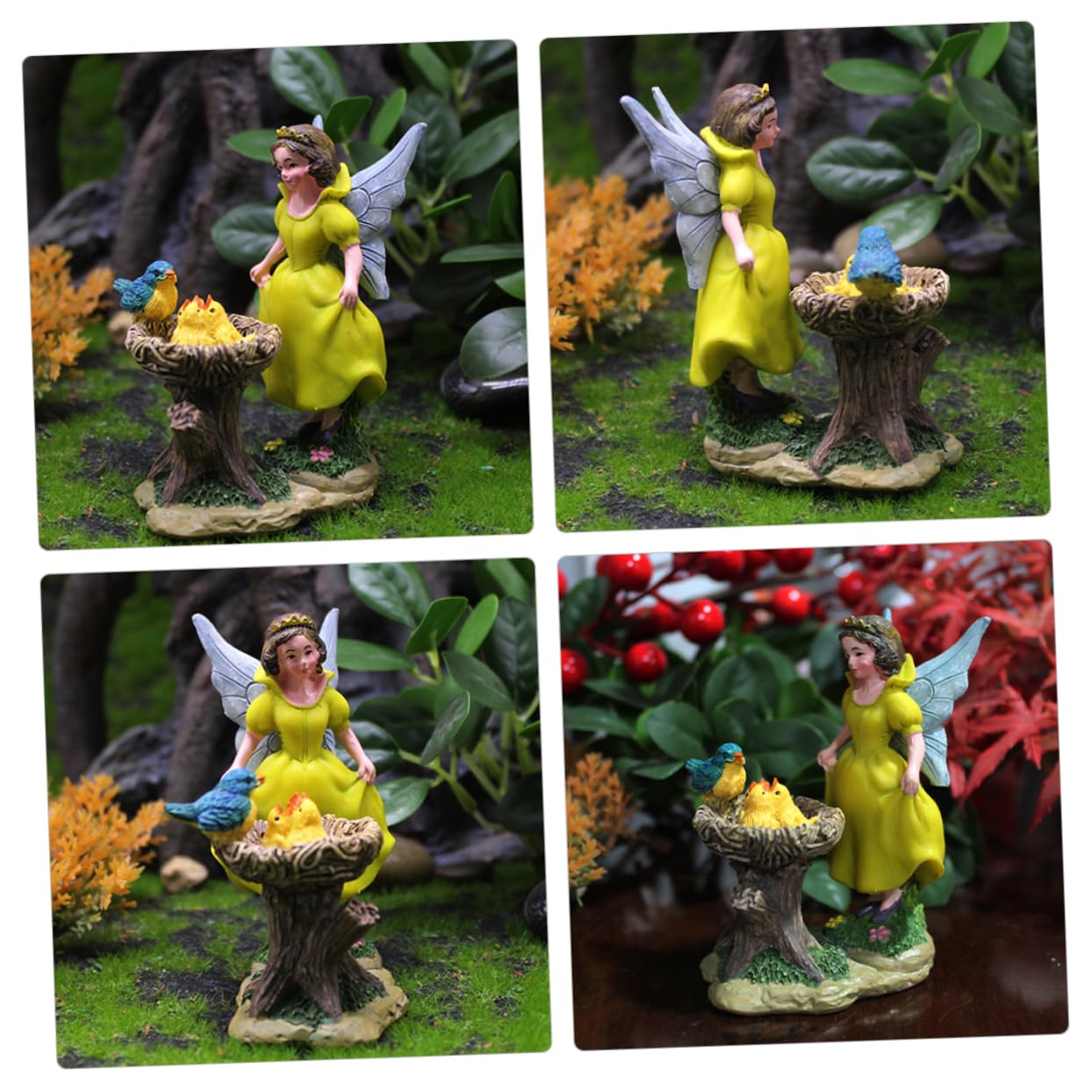 TOYANDONA 5 Piezas Adorno de Hada de Las Flores decoración Figurilla ángel pequeña Mini estatuilla de Hada de jardín Figura de Hadas Adorable Estatua de Hada estatuilla de Hadas Resina