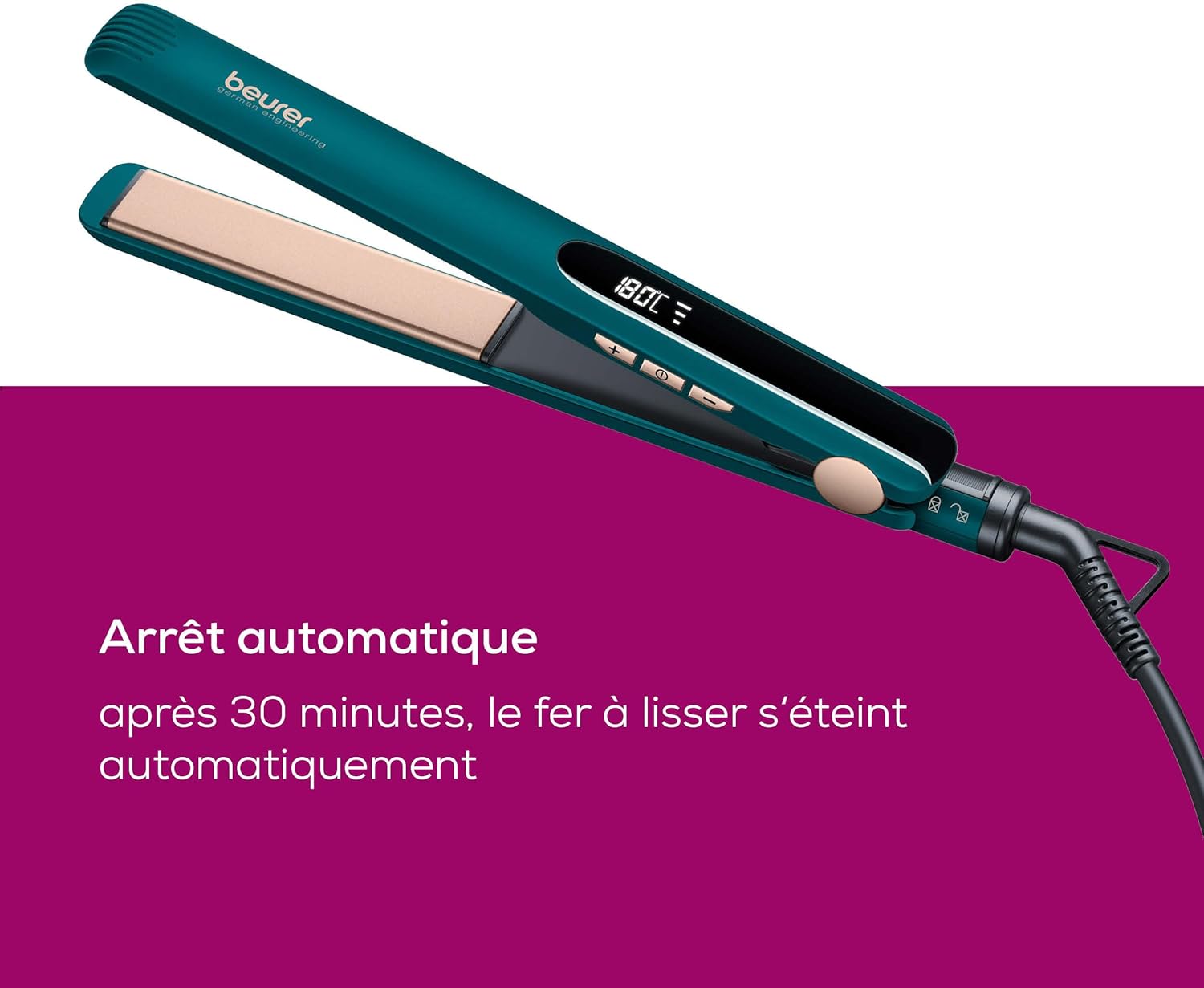 Beurer HS 50 Ocean Hair Straightener Automatic Shut-off