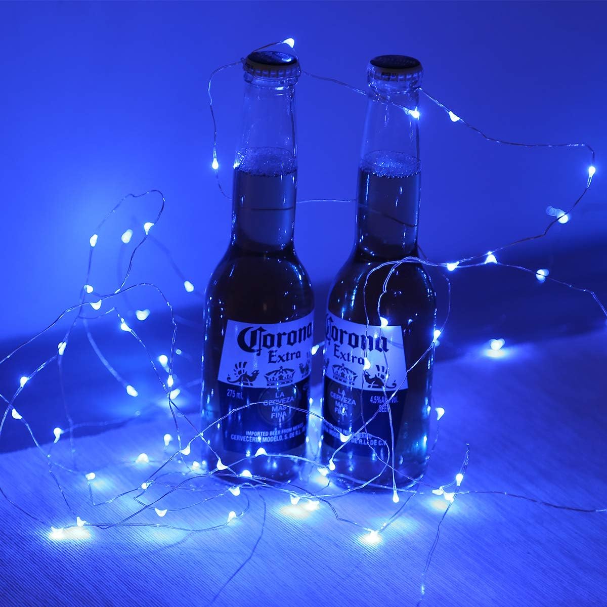 AMIR Upgraded Solar String Lights Outdoor, Mini 33Feet 100 LED Copper Wire Lights, Solar Powered Fairy Lights, Waterproof Solar Decoration Lights for Garden Yard Party Wedding Christmas (Blue)