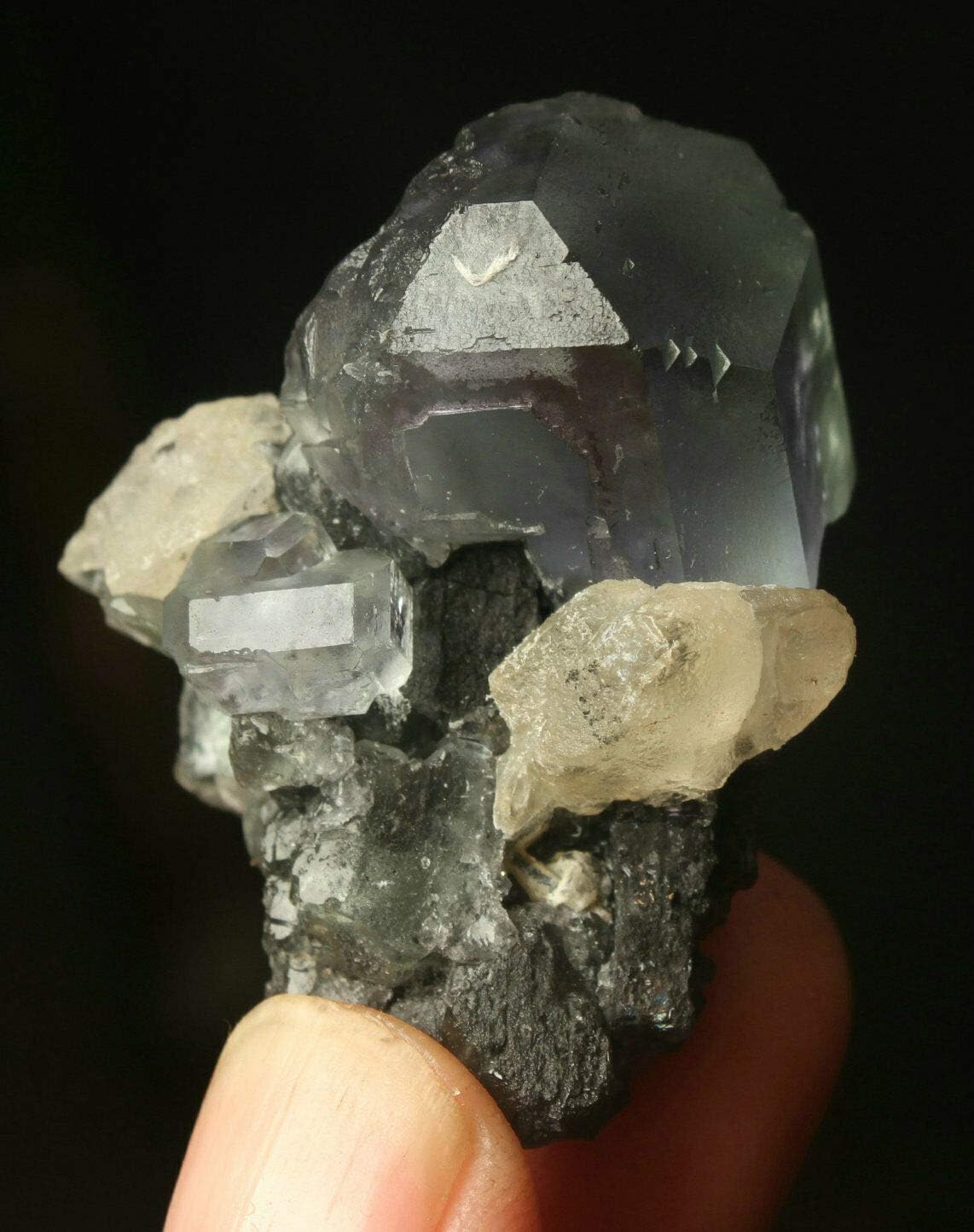 HQRP Rare 165ct 41mm Transparent Green Fluorite Cube w/Clear & Yellow Calcite Crystals Cluster Natural Gemstone Collectible Mineral Rough Specimen - China