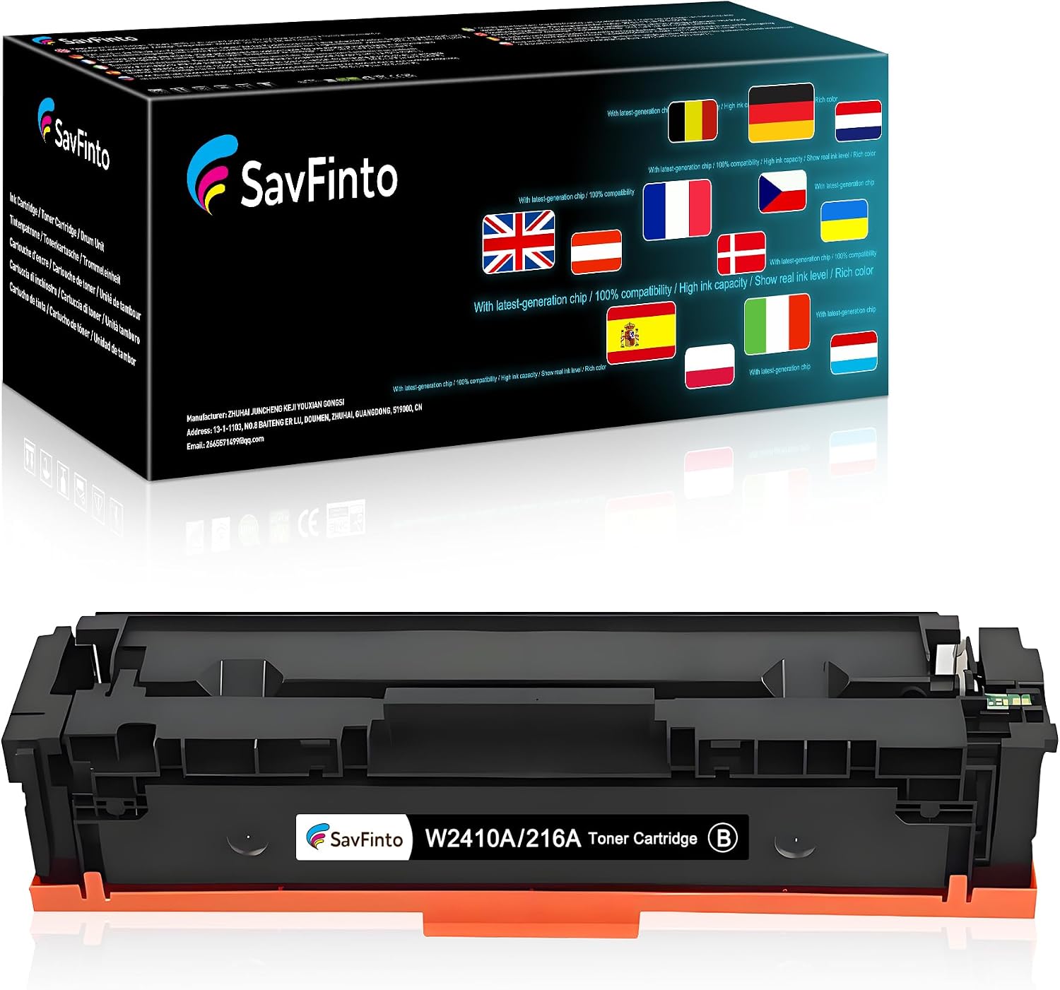 216A Black Toner Cartridge Replacement for HP W2410A 216A Toner Compatible with Color LaserJet Pro MFP M183fw M183fdw M182n M182nw Color LaserJet Pro M155a M155dw M155nw 1 Black