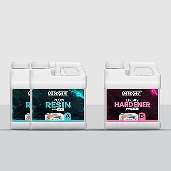 Betogen Epoxy Resin 2 : 1 - Ratio Resin and Hardener 15kg set - Crystel Clear Resin - 10kg and Hardener 5kg, Art and Craft, DIY, Begginers Resin Art kit (2 : 1-Resin : Hardener - 10kg : 5kg,)