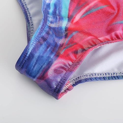 Miniatura 5 de ABOCIW Leotardo de gimnasia para niñas, manga larga, brillante, atlético, ballet, baile, leotardo