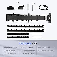 Vista 8 de CO-Z Motorized TV Lift for 32" to 70" TVs up to 600x400 VESA, Height Adjustable TV Stand and Wall Mount with Remote Control and Memory Setting