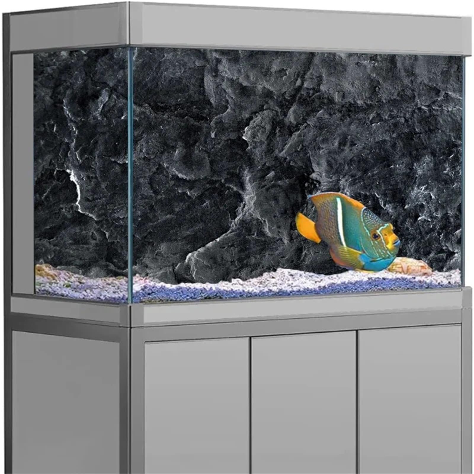 Aquarium Folie Rückwand 3D-Effekt Black Rock Aquarium-Hintergrund