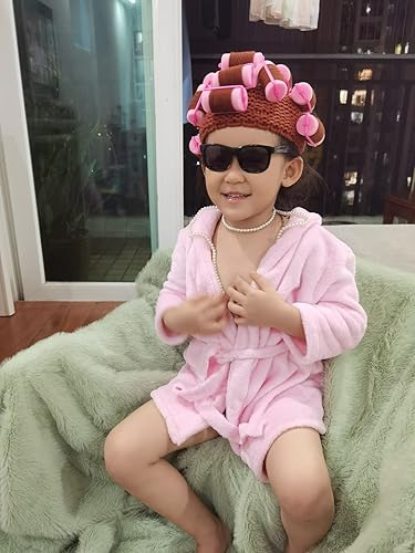 Miniatura 7 de hbbhml Accesorios de fotografía para recién nacidos, sombrero de rizador de bebé, collar de cuentas, gafas, sesión de fotos, accesorio para fiesta,