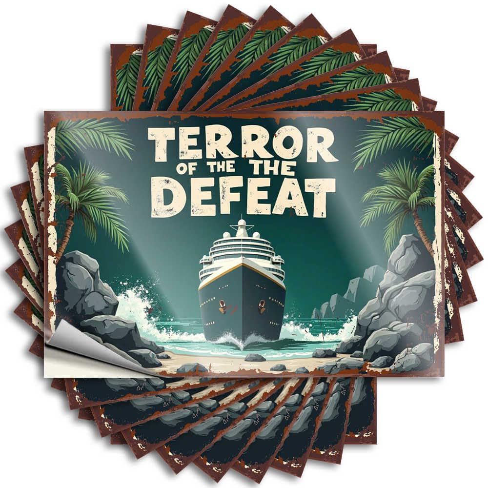 Quote Vintage Vinyl Sticker | Vintage Shipwreck: Terror of The Defeat Books for Farmers Use(6X9CM)