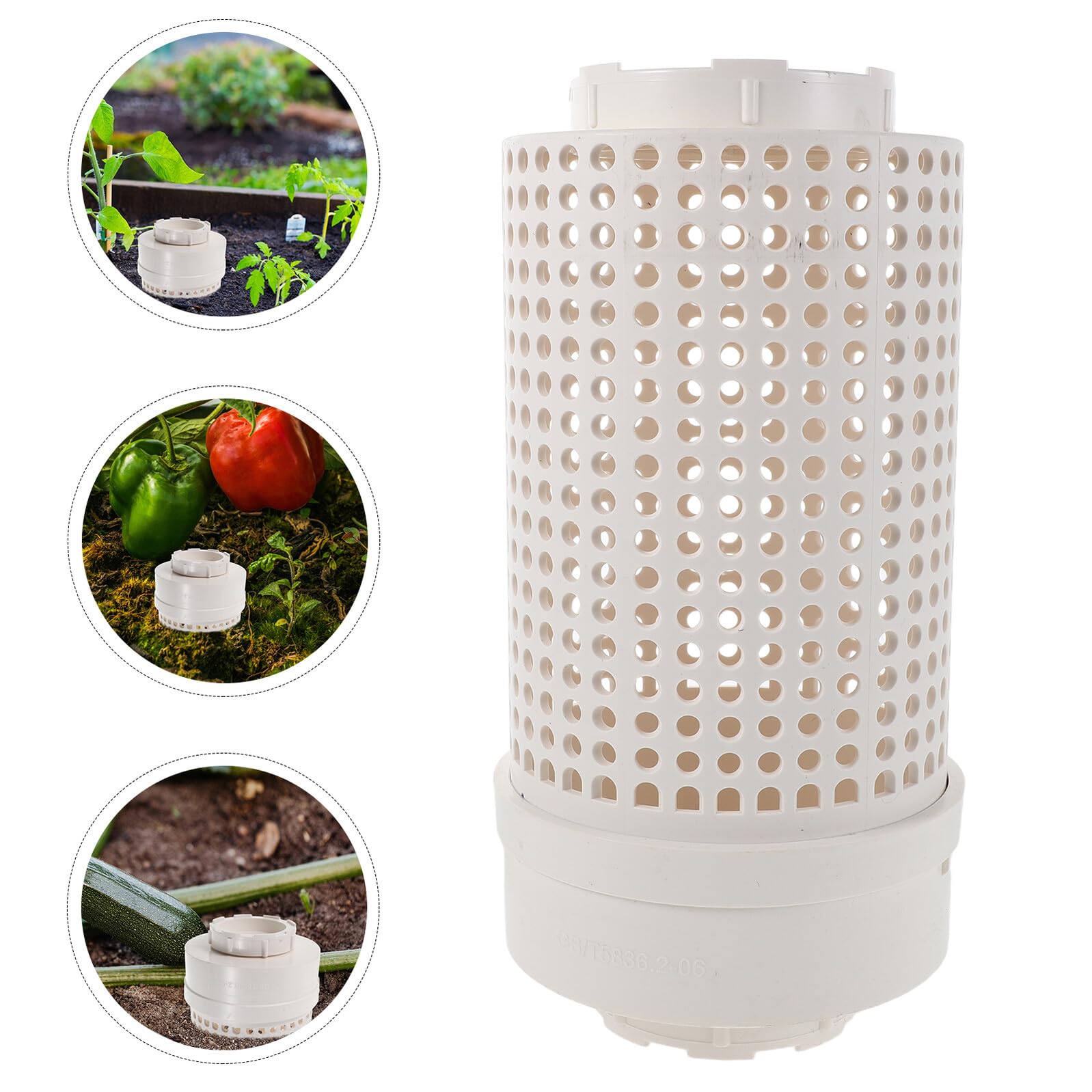 SEWACC Lombricompostera Enterrada para Jardín con Tapa Contenedor de Compostaje para Residuos de Alimentos y Cáscaras de Fruta Sistema Doméstico de Reciclaje y Vermicompostaje Diseño