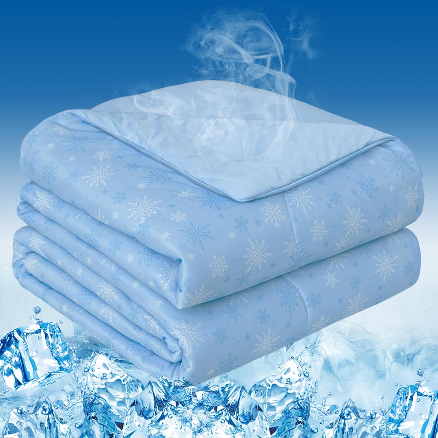 OIGAE Cooling Comforter King Size, QMax>0.5 Japanese Arc