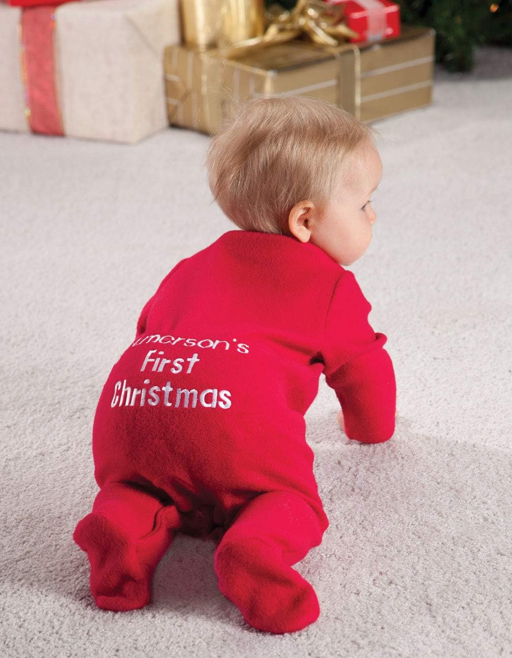 Personalized Baby's First Christmas Long John