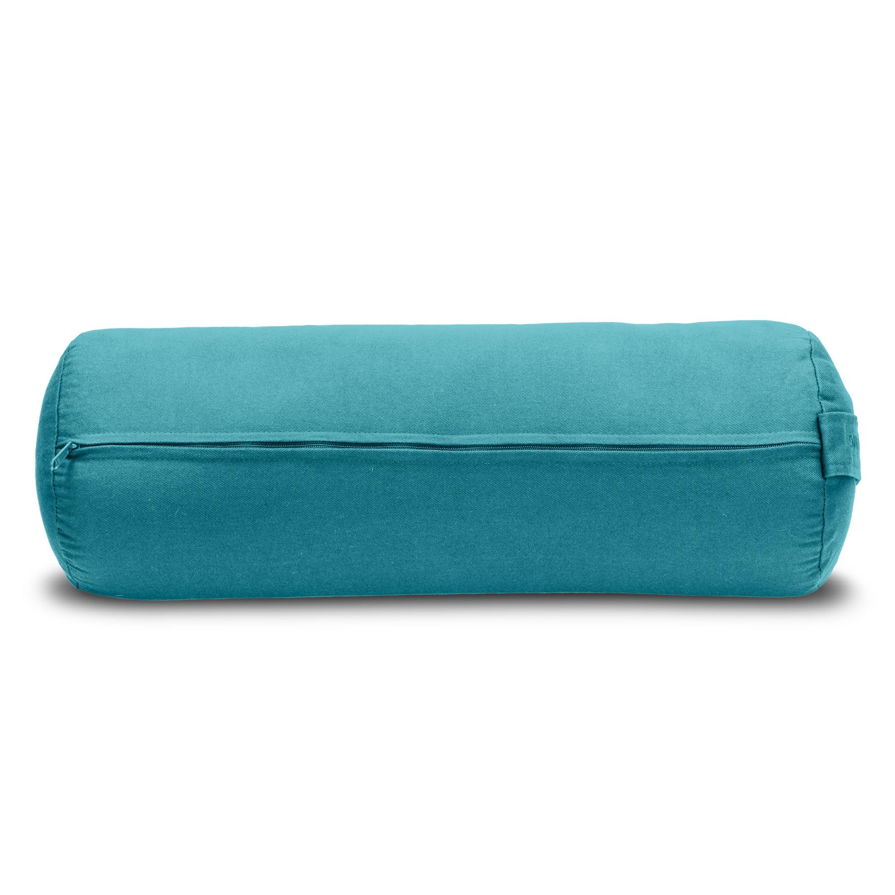 Yoga Studio - Cuscino a cilindro Bolster, per yoga, in grano saraceno biologico, prodotto a mano in Europa, Teal