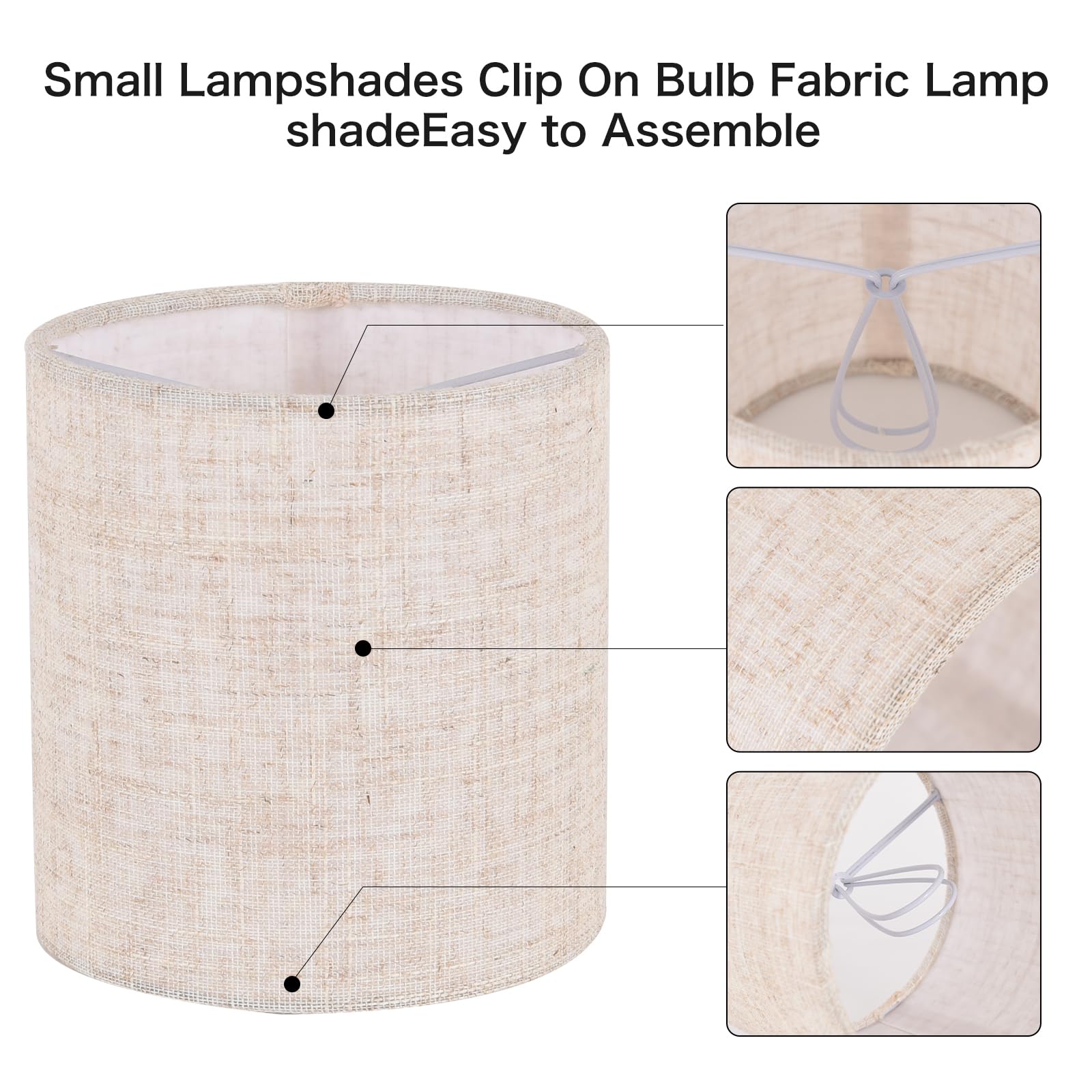 Koorle Chandelier Lamp Shades, Small Lamp Shades Clip-on Bulbs Only for Candelab — product photo