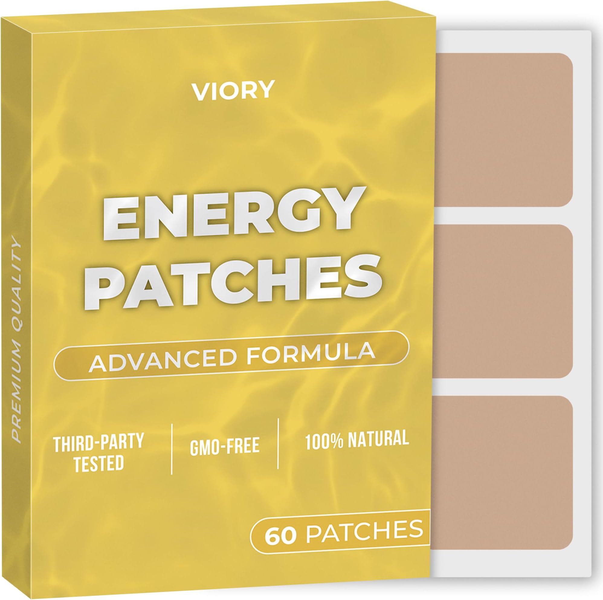 VIORY Energy Patches (Pack of 60) - 100% Natural Patch for Women and Men - Energy, Focus & Body Support - Enhanced Formula
