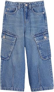 Hopscotch Girls Cotton Cargo Jeans in Blue Color Price In India