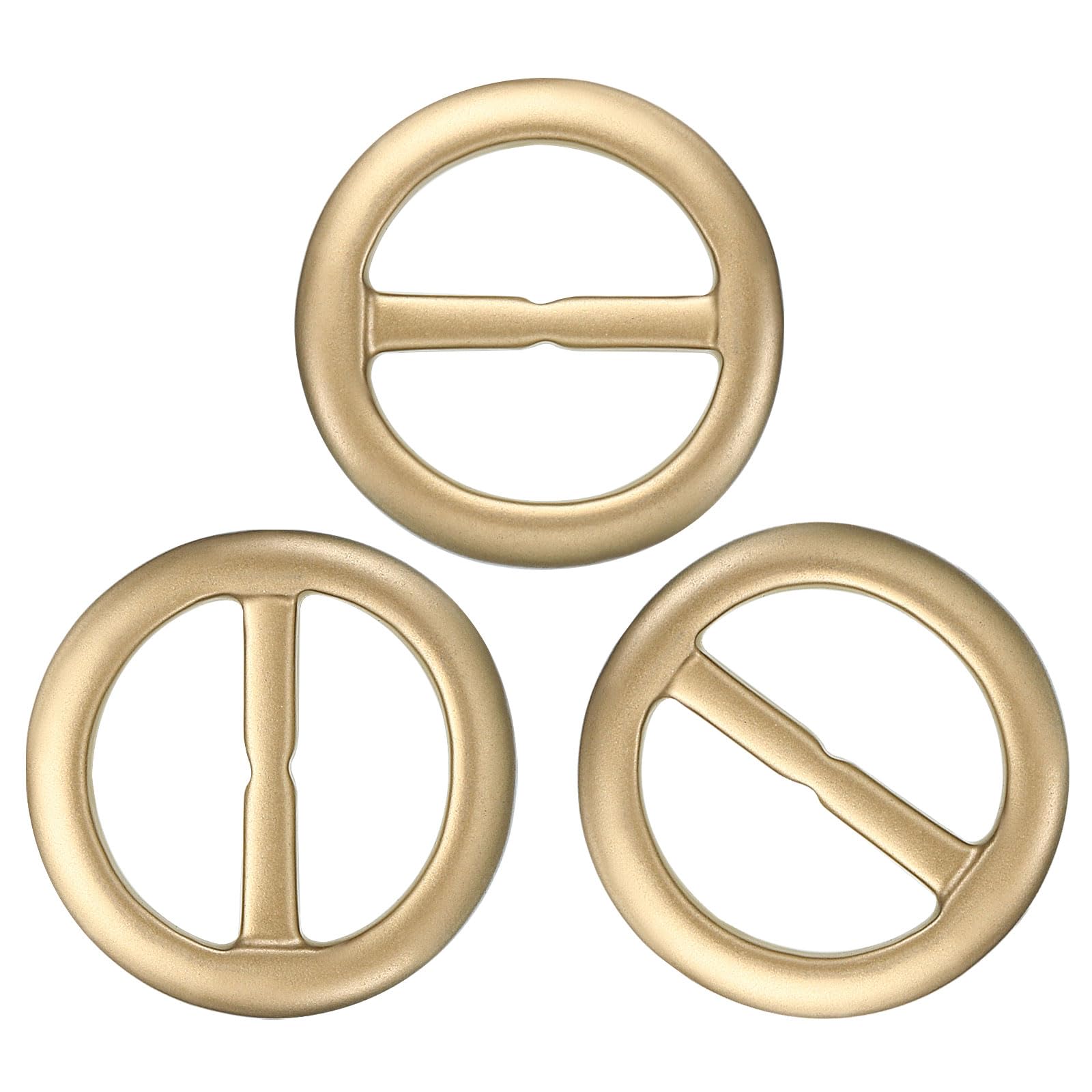 PATIKIL 1.4inch Resin Scarf Ring Clip, 8Pcs Circle Round Scarf Ring Buckles for Woman Silk Scarf Loose T-shirt, Decoration, Gold