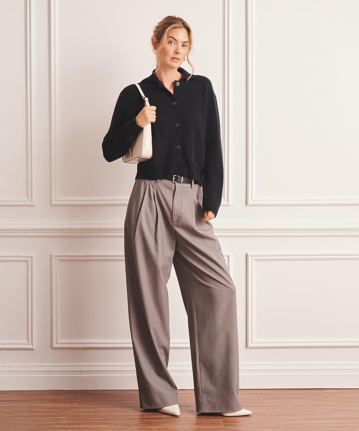 NAADAM Womens, Luxe Cashmere Collared Cardigan, - Image 2