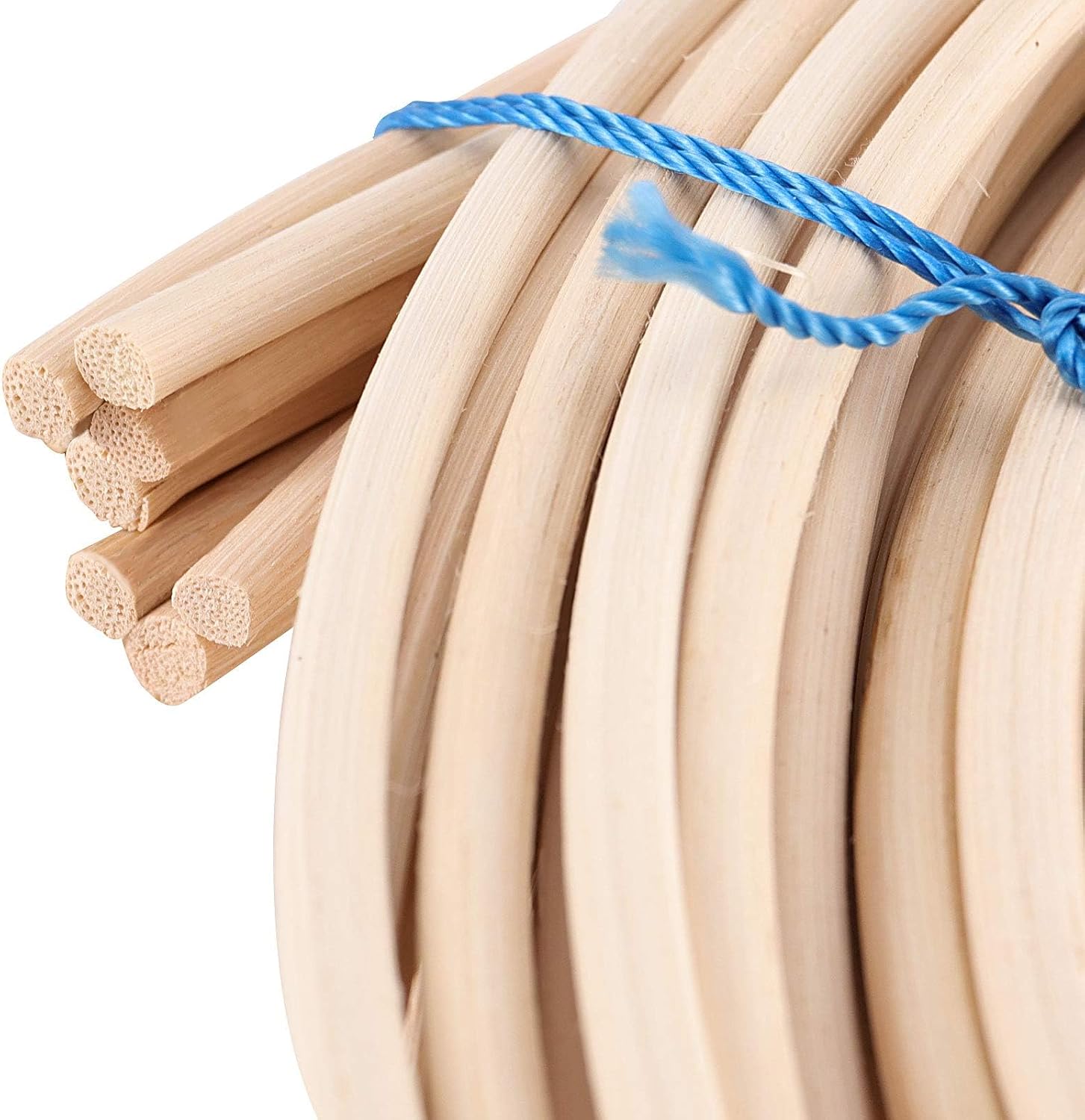 ZOENHOU 22 Yard 1/5 Inch Reed Spline, Durable Wicker Repair Kit, Natural Pliable Cane Webbing Material for Aromatherapy Stick Basket Weaving Winding Layering Modeling