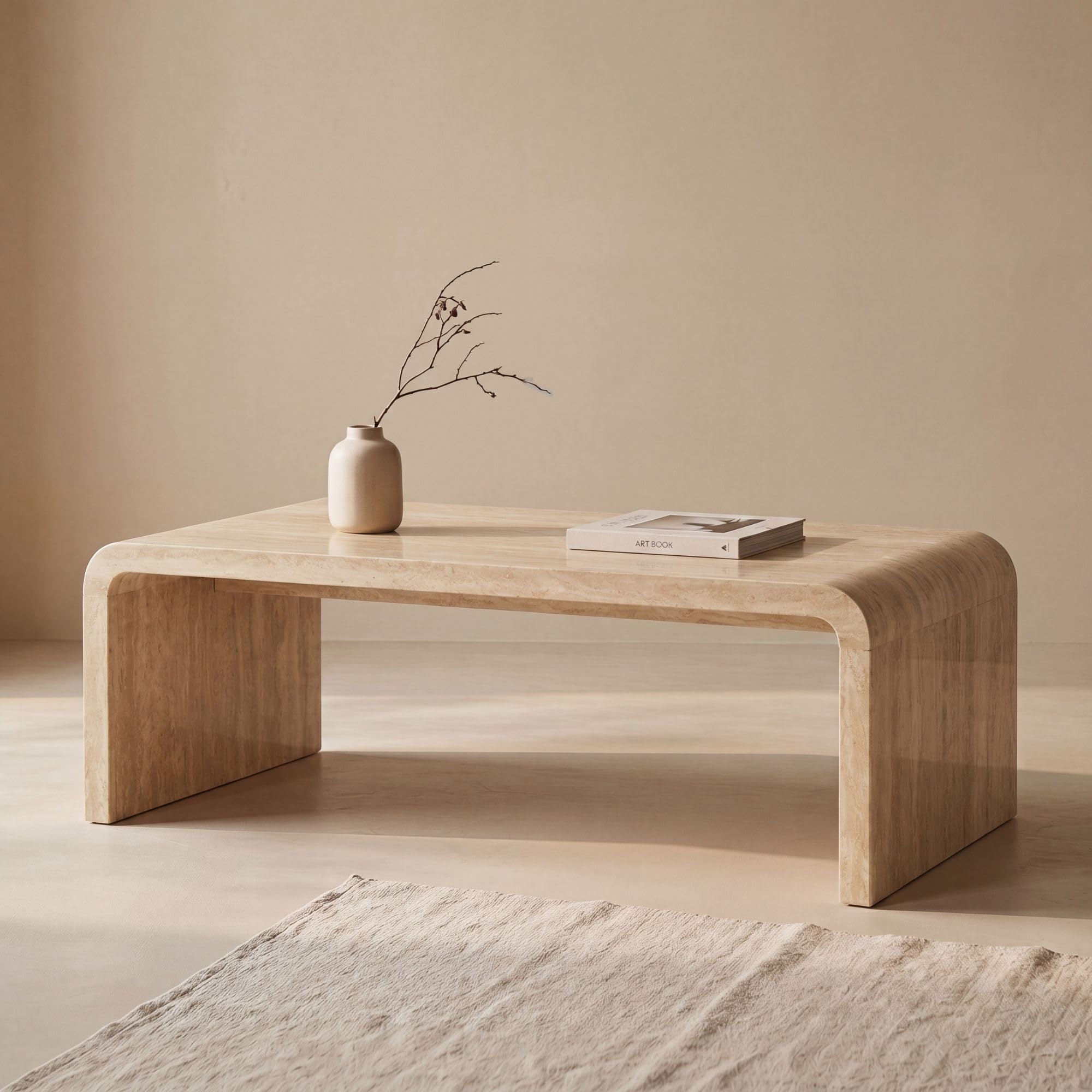 Hyfirm Travertine Look Coffee Table Beige