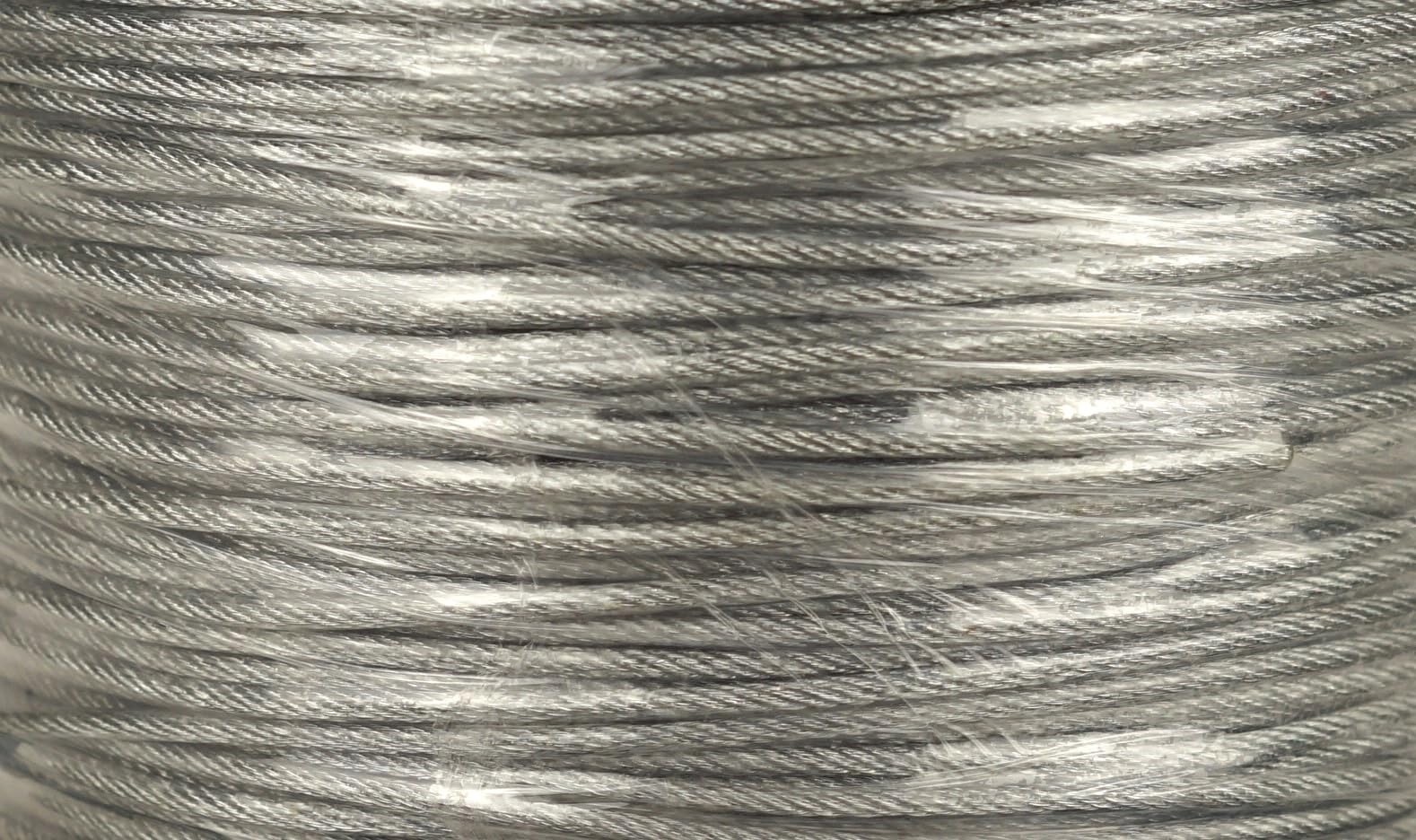 Lina Stalowa w Powłoce PVC 3 mm, 250 m Rolka, Ocynkowana Linka DIN3052, Antykorozyjna, Wytrzymałość do 230 kg – Do Budownictwa, Ogrodu i Przemysłu