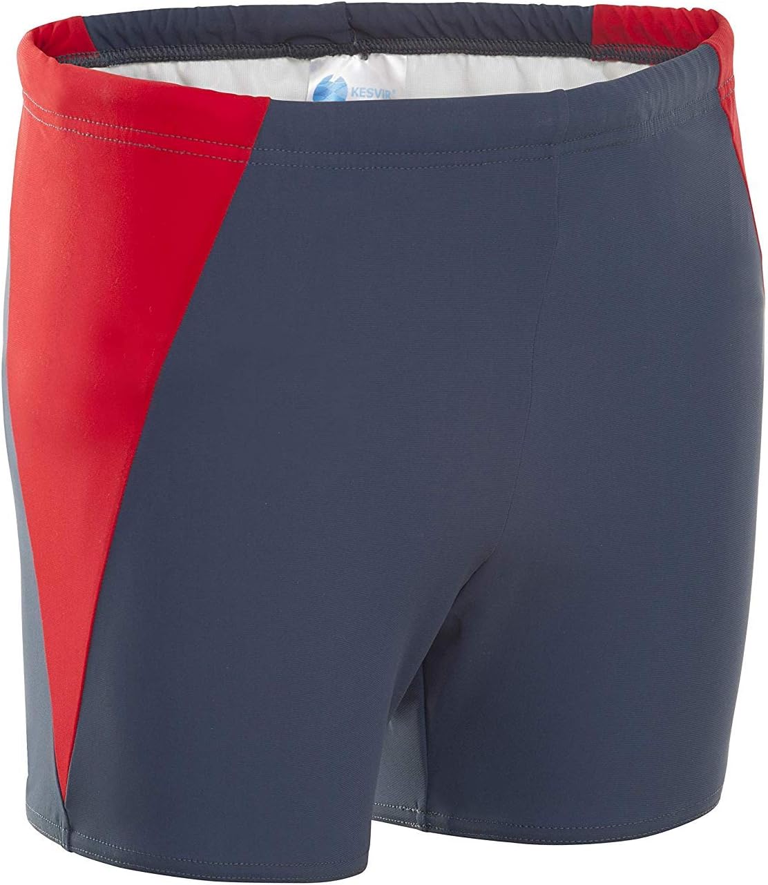 Kes-VirKes-Vir Incontinence Boy's Swim Shorties in Slate/Red, 11-12 years