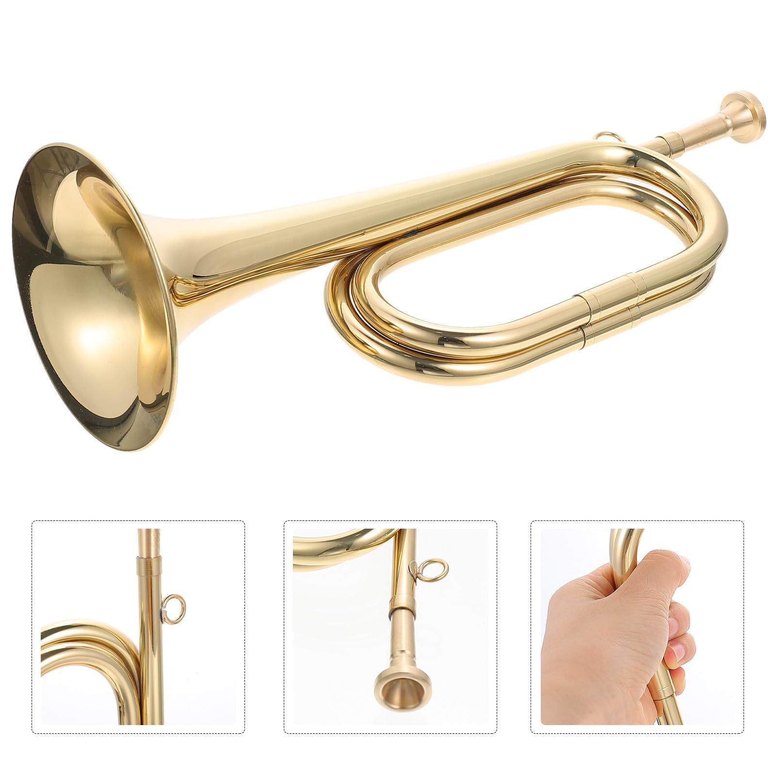 Garneck Tromba da Cavalleria in Rame Professionale per Principianti, Strumento a Fiato Portatile e Leggero, Tromba per Orchestra Militare e Banda Scolastica Adatta a Tutte le Età