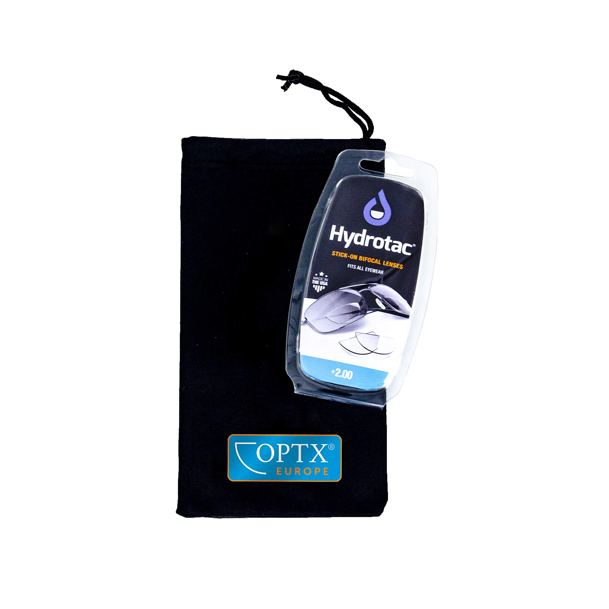 HYDROTACBifocal Removable Presbyopia Adhesive Reading Lenses for Ordinary Sports Glasses with Gadgets (+ 2.00)