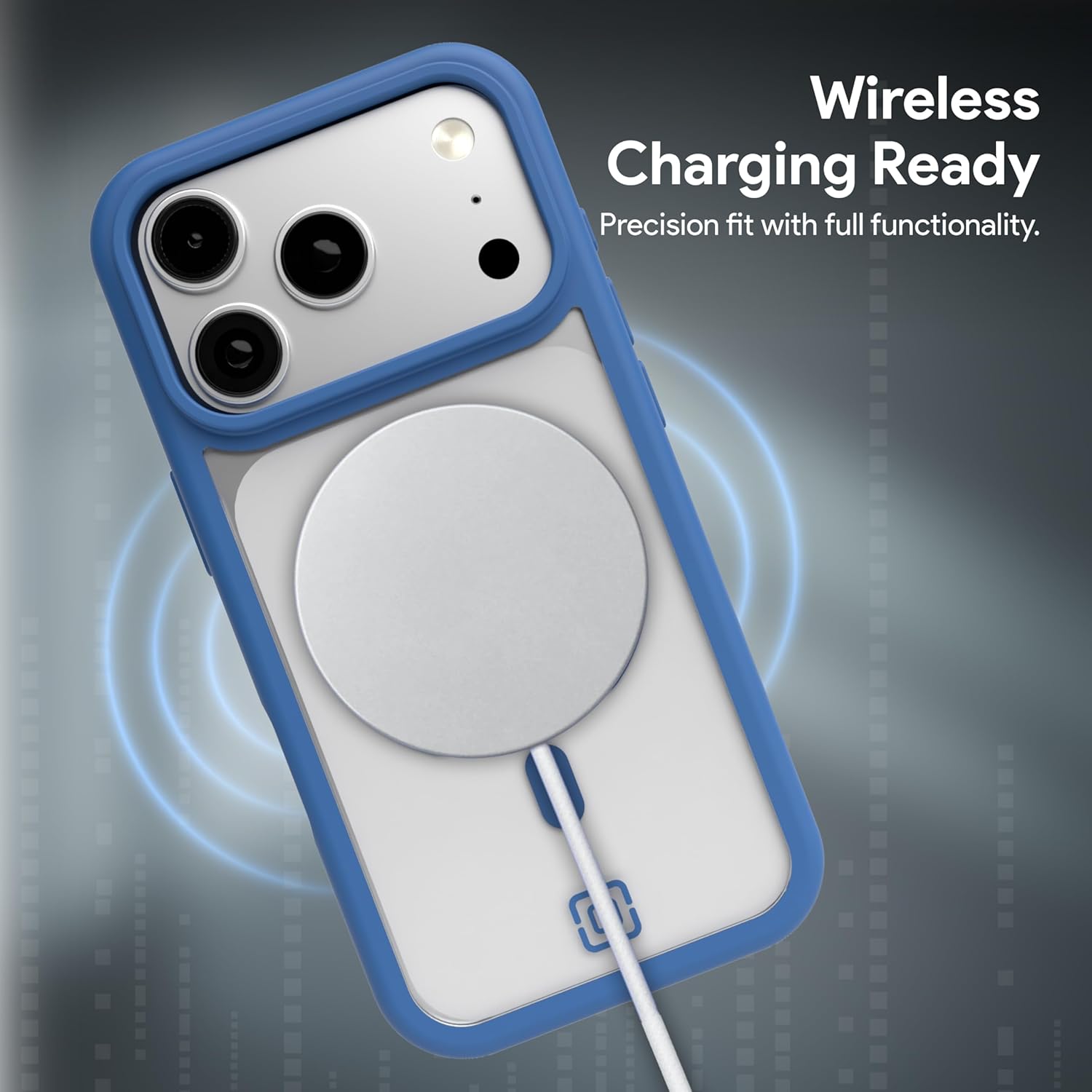 Incipio - Velocity iPhone 17 Pro, Magsafe Compatible Phone Case, 10ft-12ft Drop Tested, Ultra Durable & Shock Absorbing, Scratch Resistant & Slim Profile (Navy/Clear)