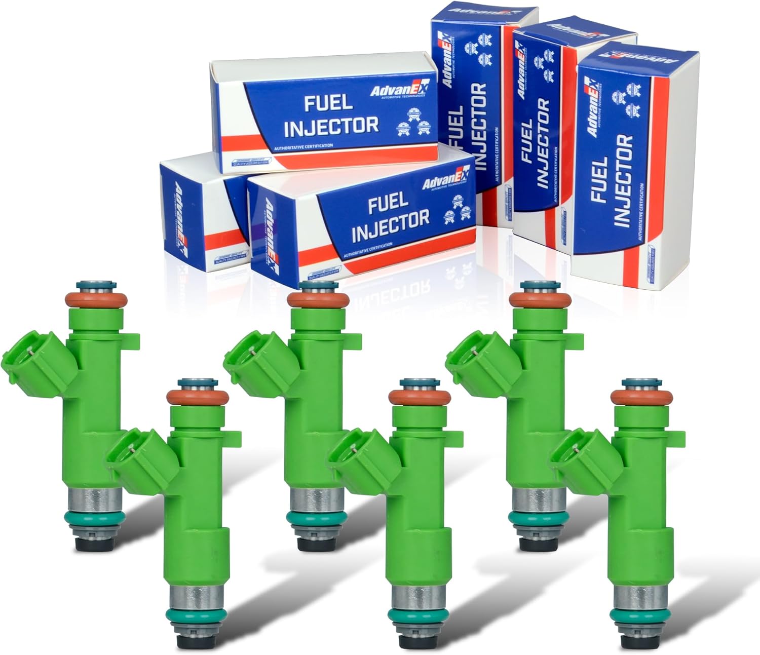 16600-JK20A 12-holes Fuel Injectors Compatible with INFINITI EX35/Q50/Q70, Nissan Altima/Frontier/Maxima, 16600-JA00A 6pcs