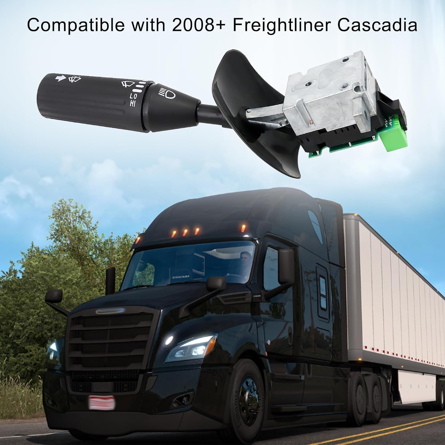 A06-52311-000 Multifunction Turn Signal Switch Compatible with 2008-UP Freightliner Cascadia Wiper Washer Dimmer Multi-Function Combination Switch Replace A0652311000 57746012 577.46012