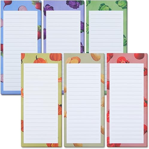 Miniatura 40 de Paquete de 4 blocs de notas magnéticos para refrigerador, lista de comestibles, almohadilla magnética grande para refrigerador, diseño trasero