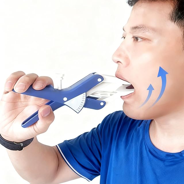 Flaring Mouth Opener Dental Cheek Retractor with Clear Angle Display Plate 7-50mm Adjustable Opening Distance Mouth Exerciser with