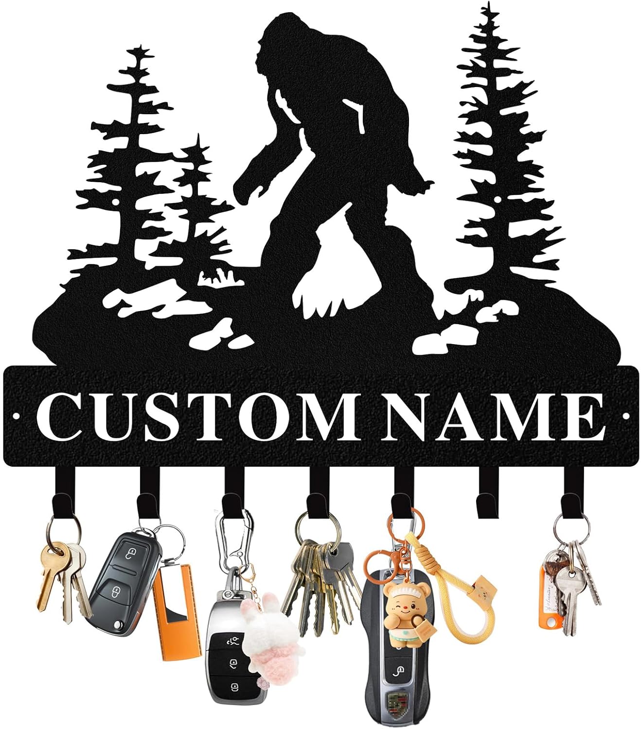 Amazon.com: Personalized Bigfoot Key Holder Wall Mount, Metal Custom ...