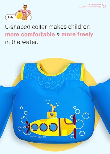 Vista 11 de Dark Lightning USCG - Chaleco de natación para niños de 2, 3, 4, 5, 6 y 7 años, aprobado por la Guardia Costera, chaleco salvavidas para niños