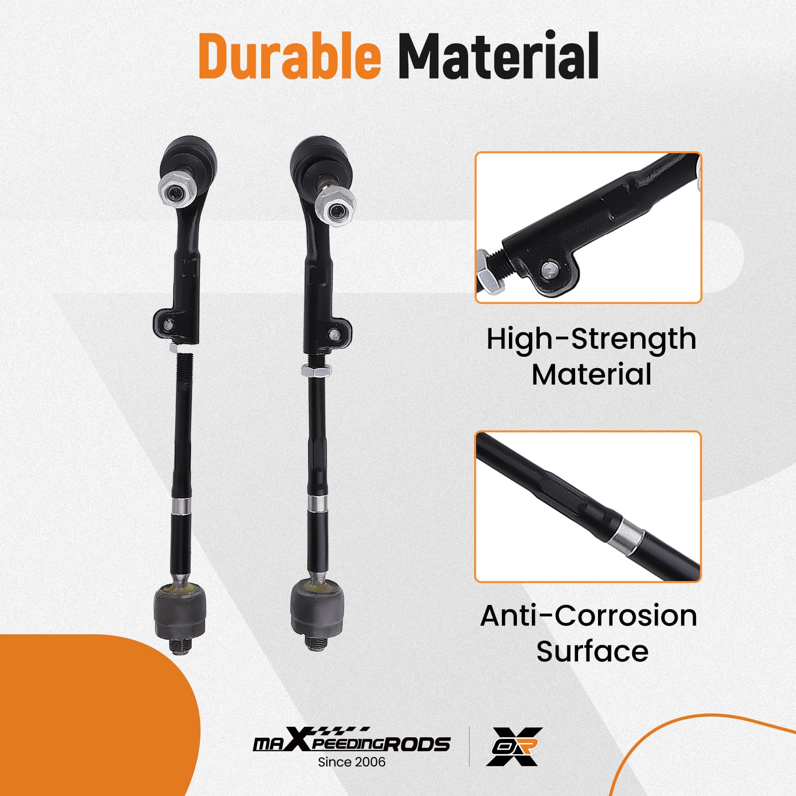 maXpeedingrods Kit de 8 bras de suspension avant pour BMW Série 1 et Série 3 E81 E82 E87 E88 E90 E91 E92 E93 : bras de suspension, biellettes triangulaires, barres stabilisatrices, avant