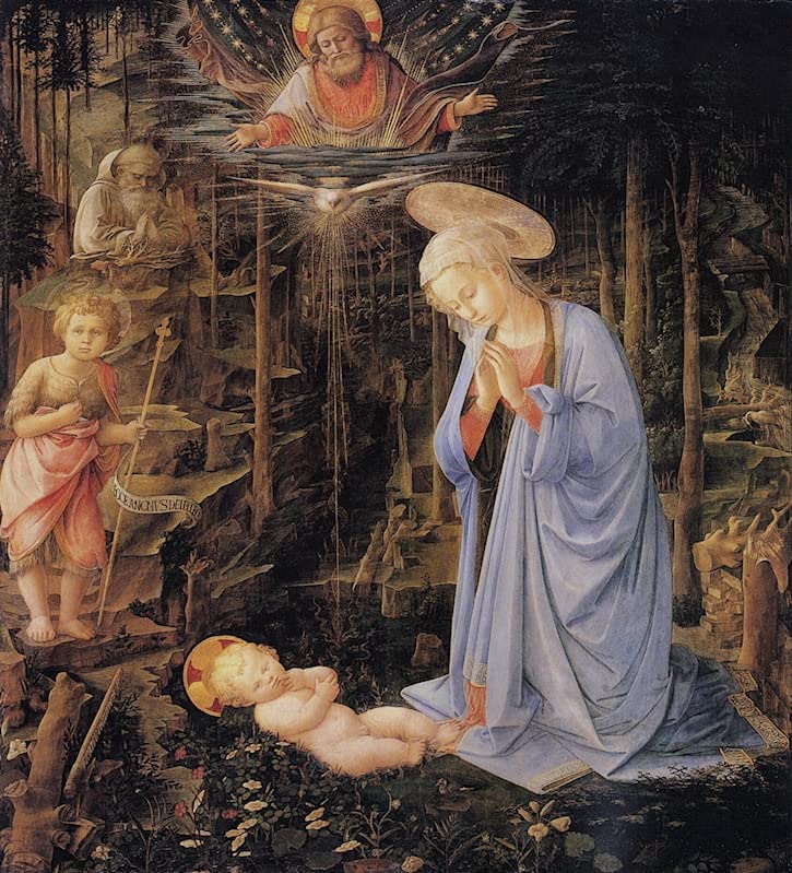 Toile l'Adoration avec l'Enfant Filippino Lippi impression d'art portrait de prestige 60x90