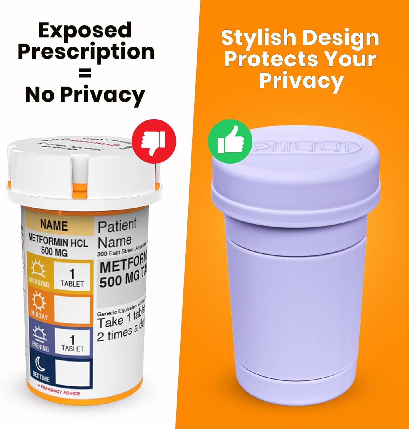 Pilli CVS Pill Bottle Decorative & Functional Cover for CVS Prescription Bottles – Prescription Pill Bottle and Cap Cover – Durable Silicone – Medication Cover – Reusable (Soft Green)